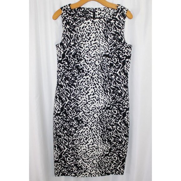 Talbots Dresses & Skirts - NWT Talbots $149 Womens Black White Animal Print Sleeveless Dress 10